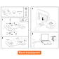 Bandeja de acero para notebook, accesorio de soporte monitor - Miniatura 5