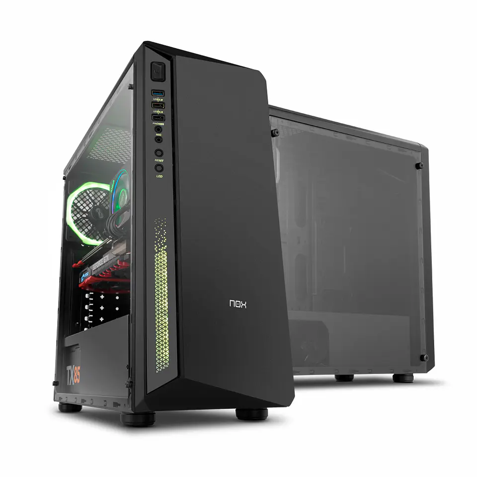 Gabinete Gamer Nox Atom RGB (ATX, Vidrio Templado, Fan 120mm x1) 2