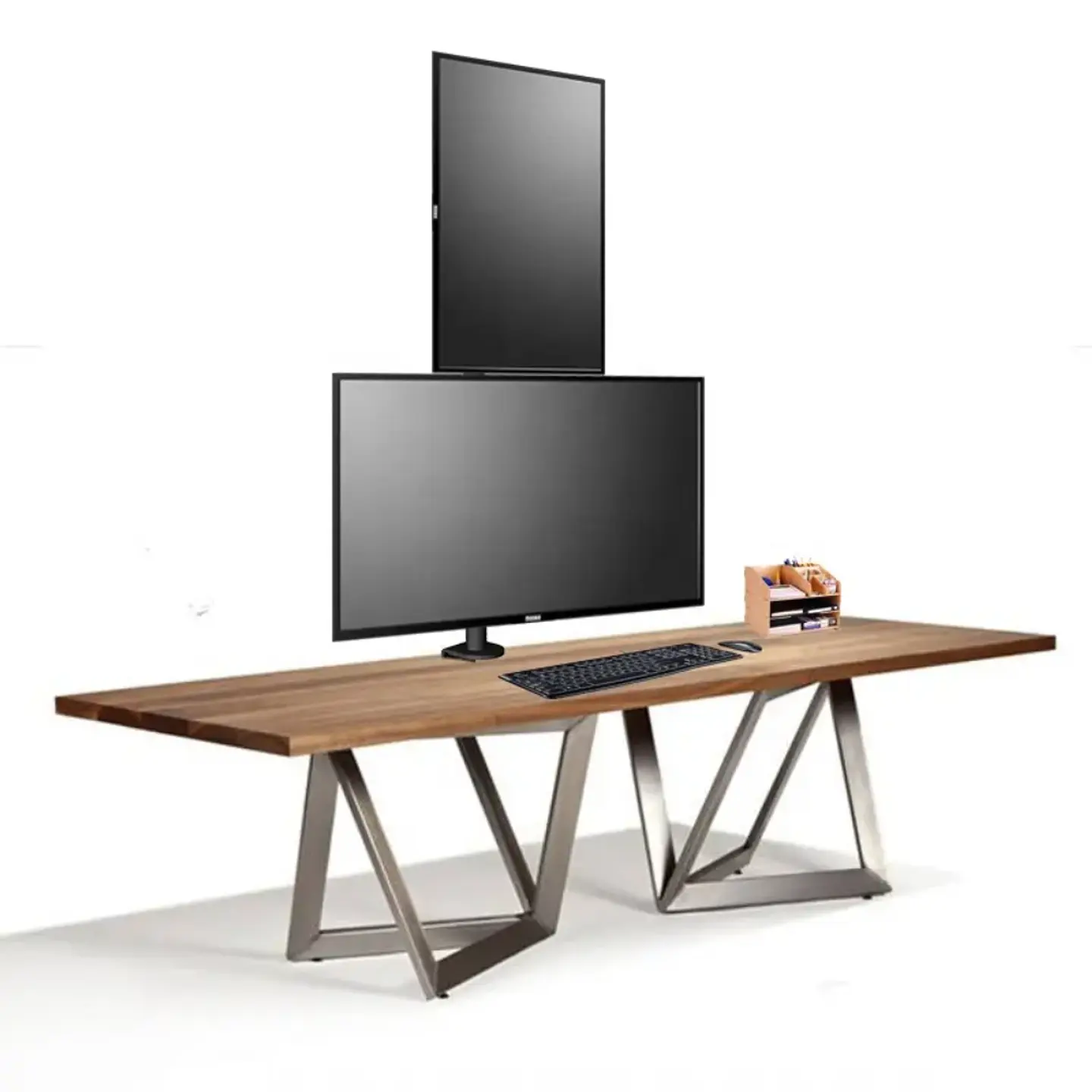 Soporte doble para 2 Monitor o TV Vertical para Escritorio, pantallas de 13
