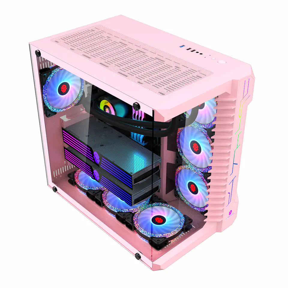 Gabinete Gamer Snow Diamond (ATX, Vidrio Templado, USB 3.0)  - Pink 2