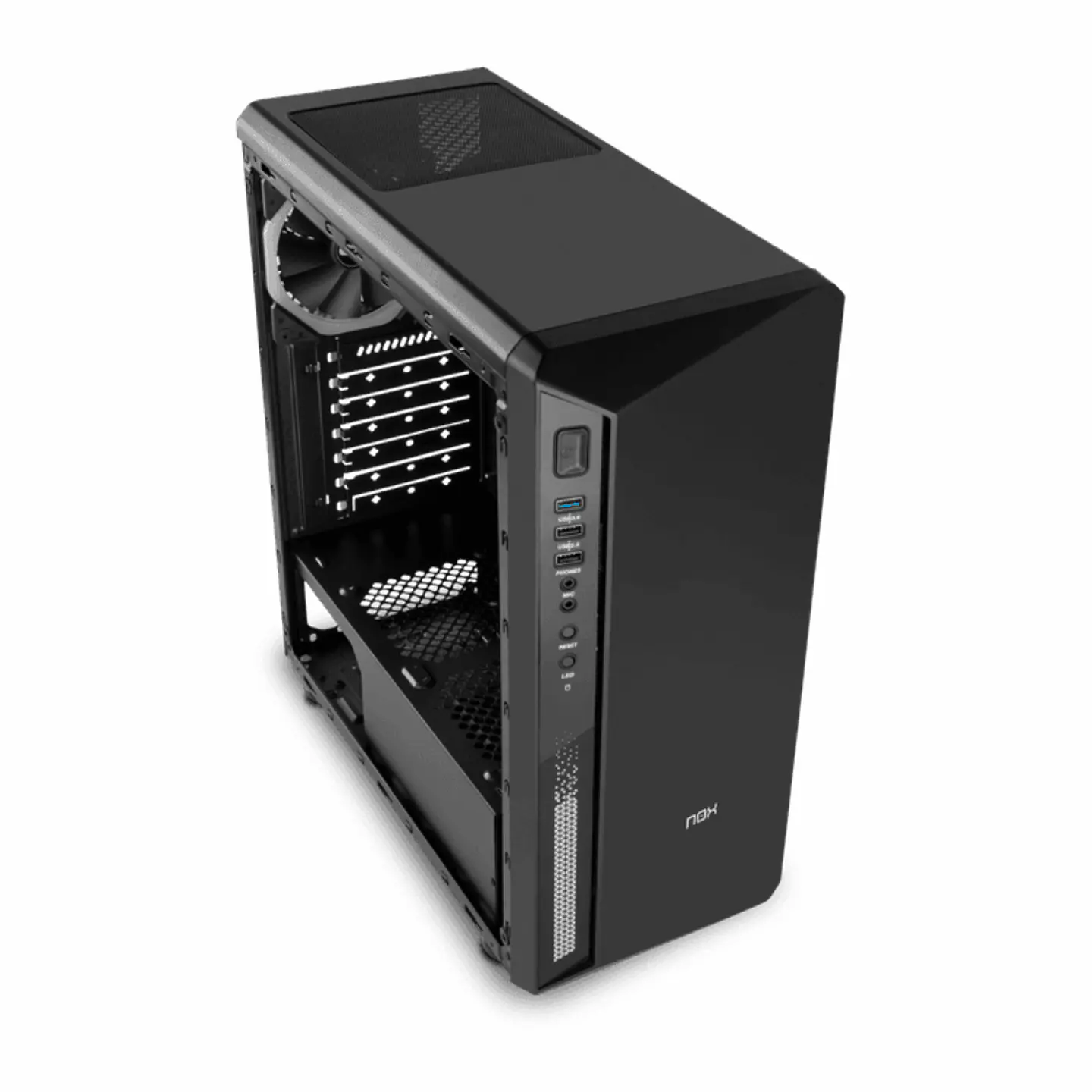 Gabinete Gamer Nox Atom RGB (ATX, Vidrio Templado, Fan 120mm x1) 4