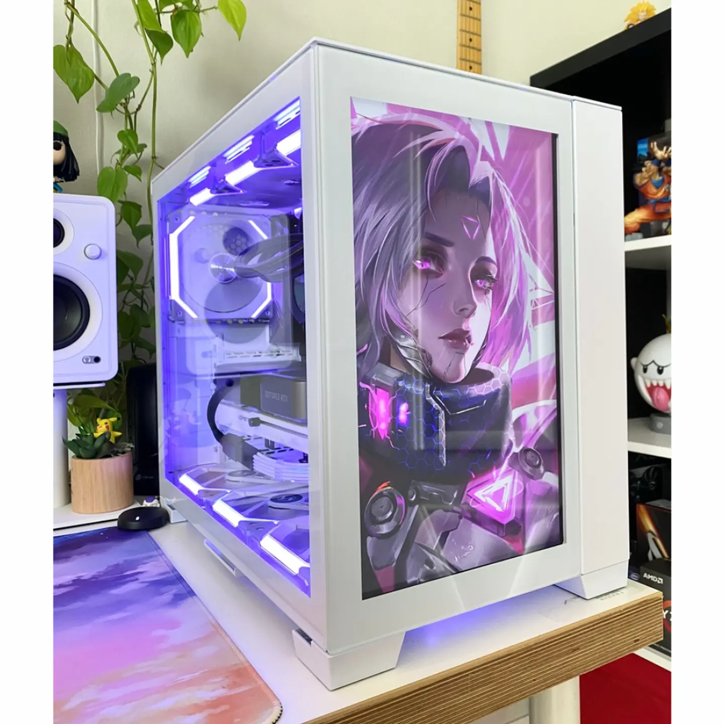 Gabinete Gamer SnowFall con pantalla personalizable (ATX, Vidrio Templado, USB 3 2