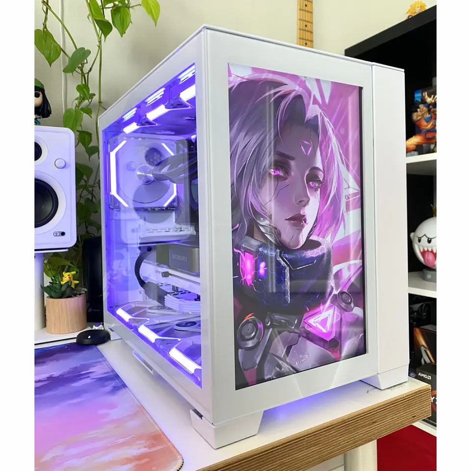 Gabinete Gamer SnowFall con pantalla personalizable (ATX, Vidrio Templado, USB 3 2
