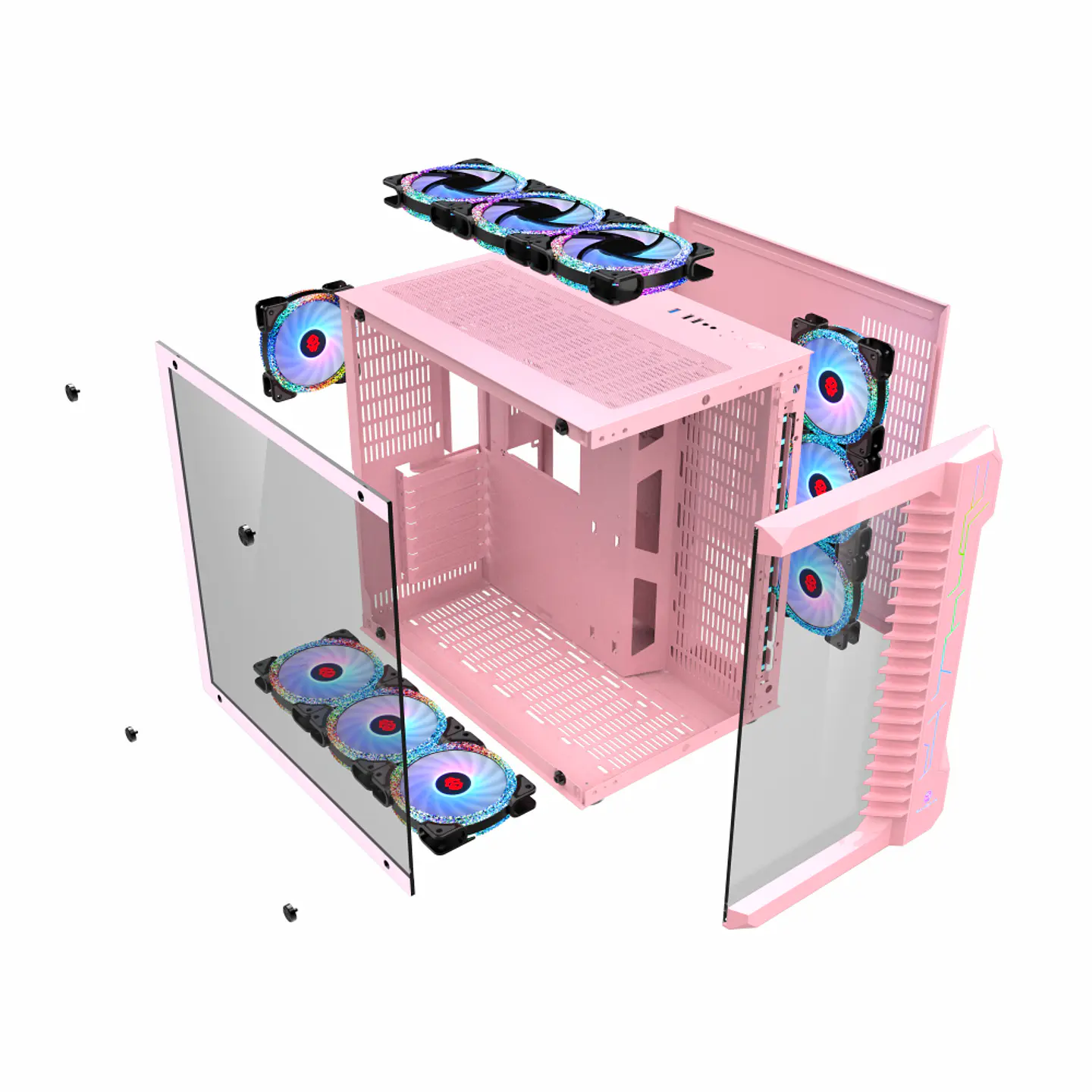 Gabinete Gamer Snow Diamond (ATX, Vidrio Templado, USB 3.0)  - Pink 3