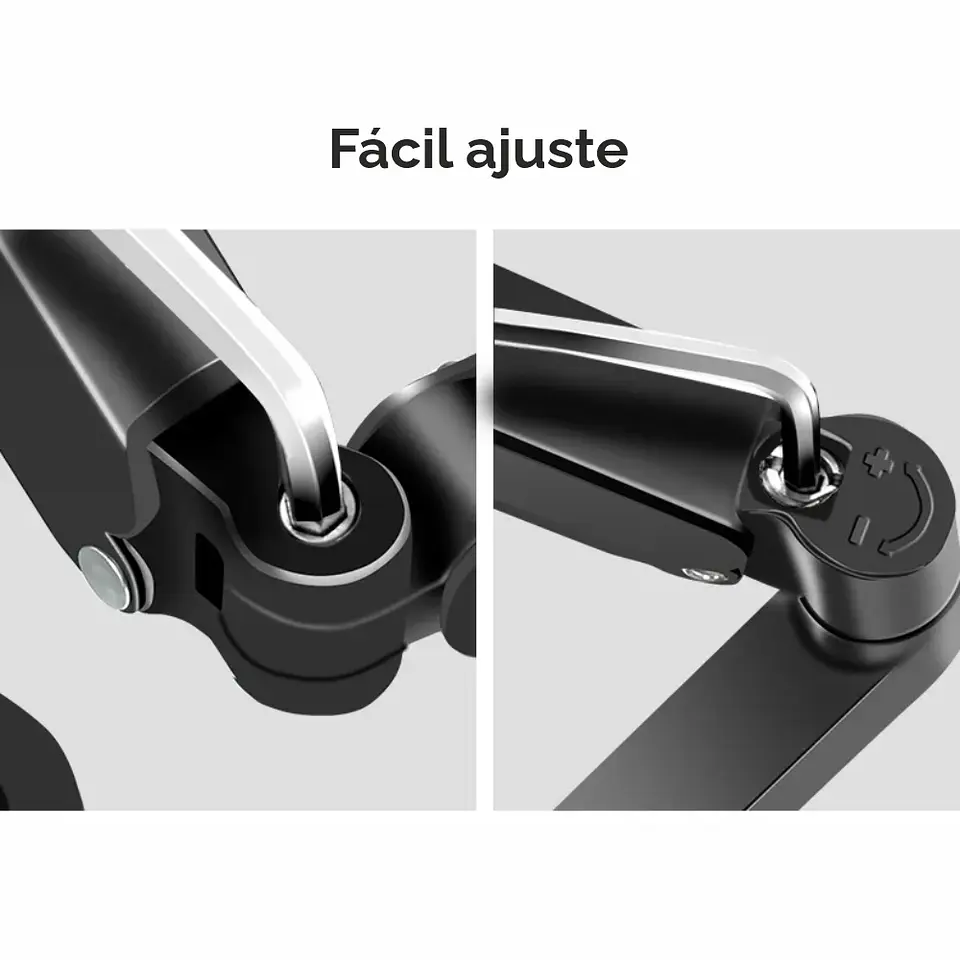 Soporte para Doble Monitor y Notebook con Neumático, 10
