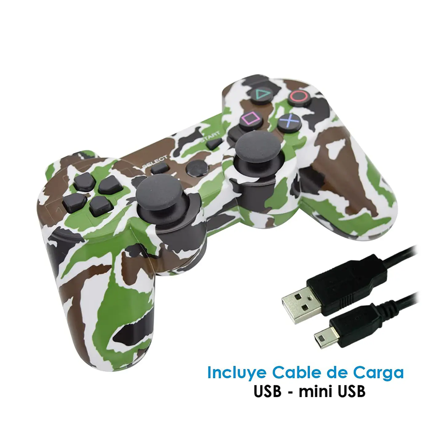 Control, Joystick PS3 Dblue D-Shock BT - Camuflaje Verde 3