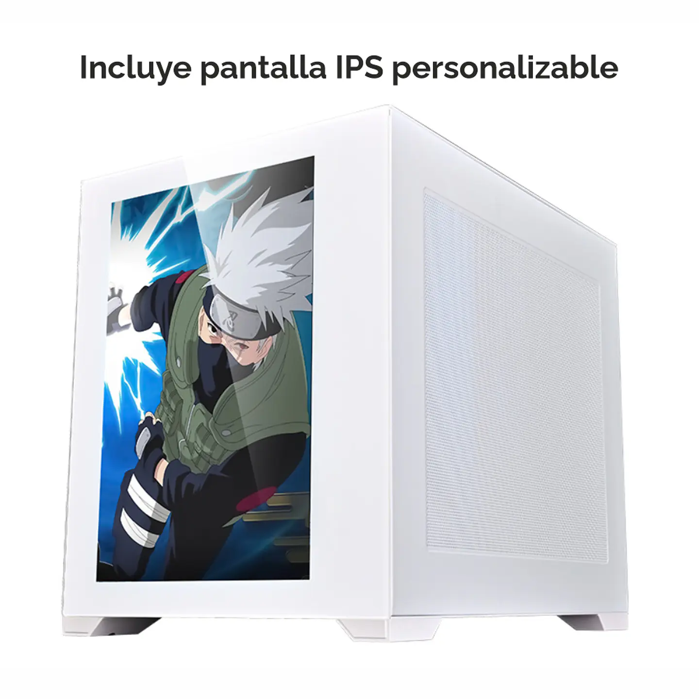 Gabinete Gamer SnowFall con pantalla personalizable (ATX, Vidrio Templado, USB 3 4