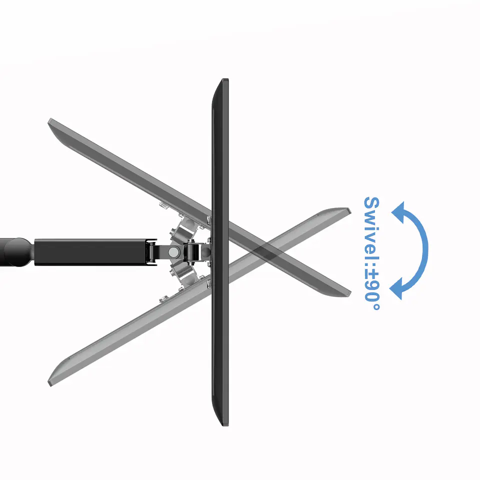 Soporte para Doble Monitor y Notebook con Neumático, 10