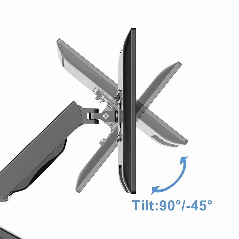 Soporte para Doble Monitor y Notebook con Neumático, 10
