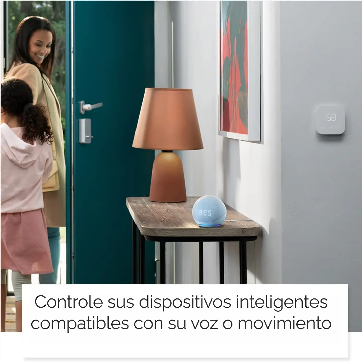 Amazon Echo Dot 5th Gen con reloj y asistente virtual Alexa - Azul 6