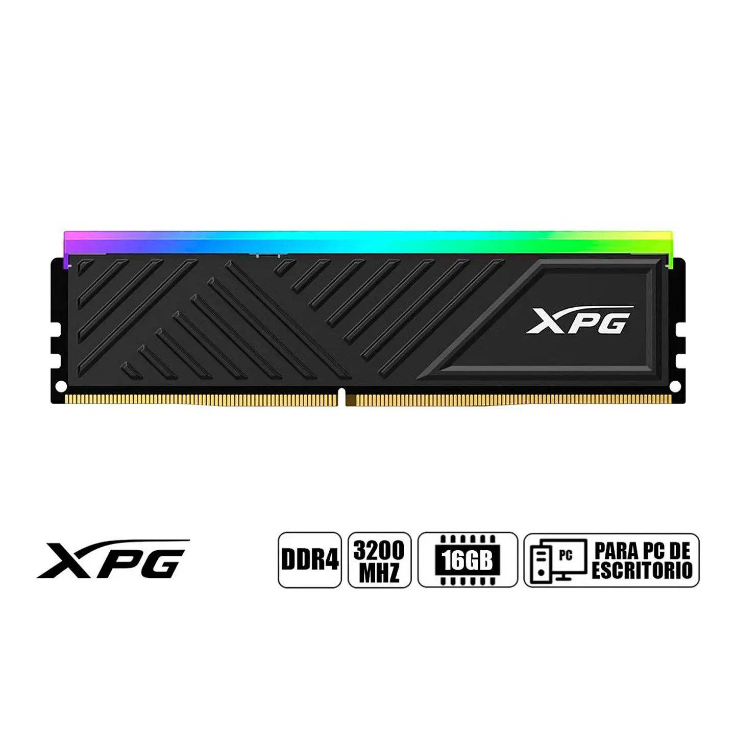 Memoria Ram XPG SPECTRIX D35G 16GB DDR4 3200MT/s RGB DIMM BK 2