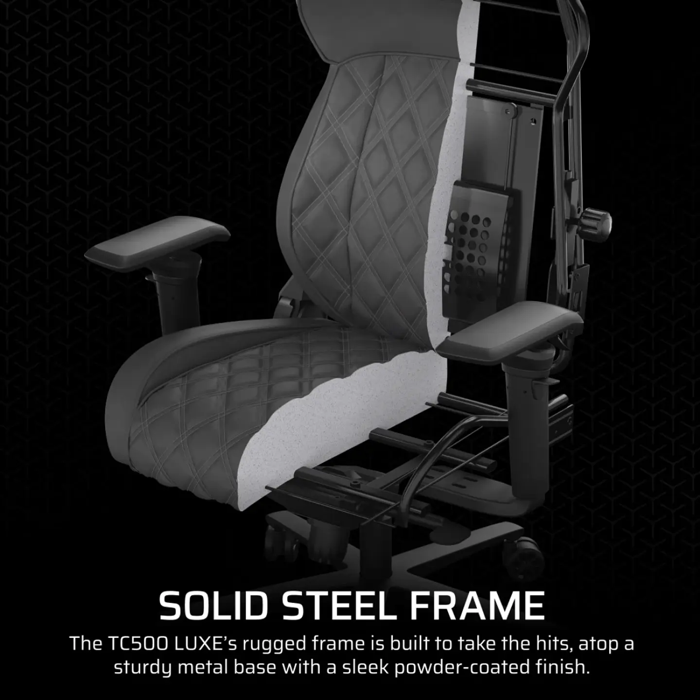 Silla Gamer y Oficina Corsair TC500 LUXE, 120kg, Shadow 6