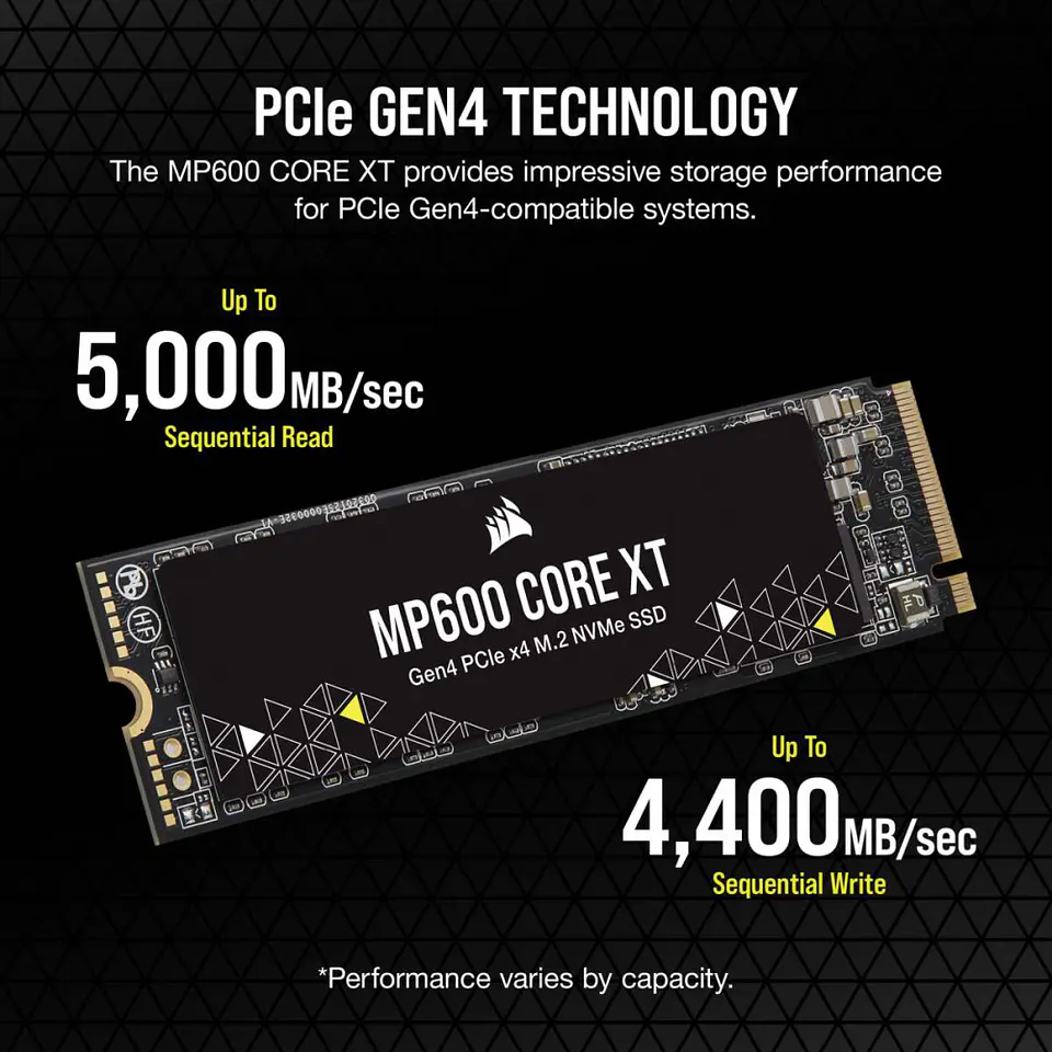 Disco SSD Corsair M.2 NVMe 2TB MP600 CORE XT PCIe 4.0 (Gen4) 5