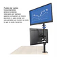 Soporte doble para 2 Monitor o TV Vertical para Escritorio, pantallas de 13