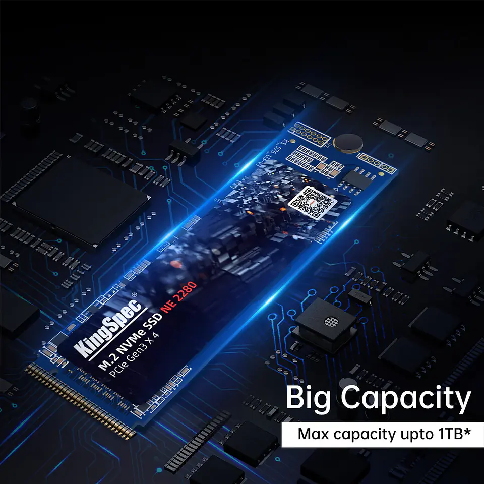 Unidad Estado Sólido KingSpec NE 256GB, PCIe 3.0, 3.200MB/s 5