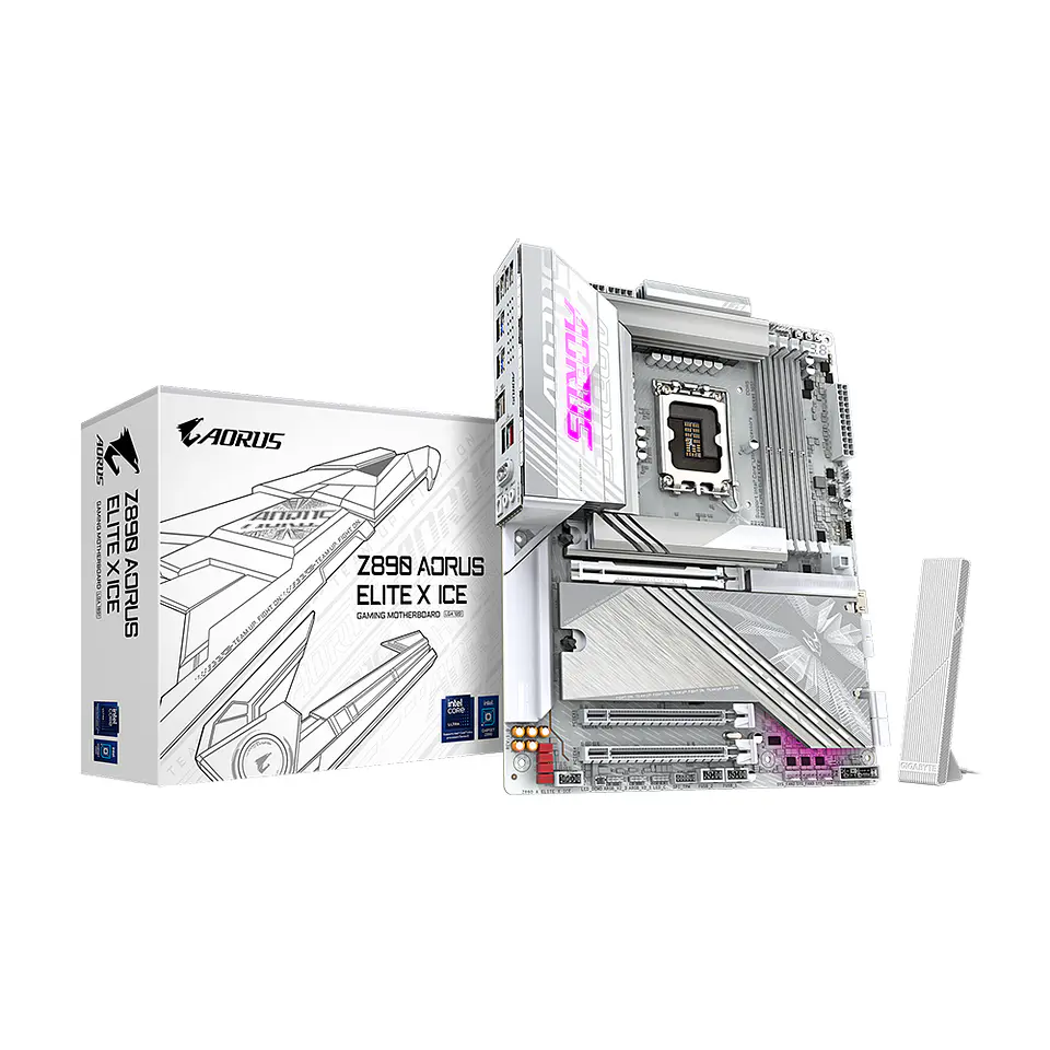 Placa Madre Z890 Aorus Elite X Ice, LGA 1851, ATX DDR5 Wifi7 1
