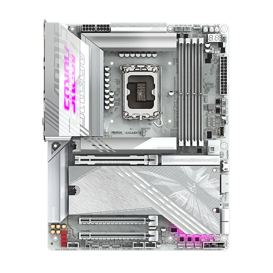 Placa Madre Z890 Aorus Elite X Ice, LGA 1851, ATX DDR5 Wifi7 2