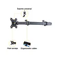 Brazo Articulado De Acero para Monitor 17”-32”, soporta 9kg - Miniatura 3