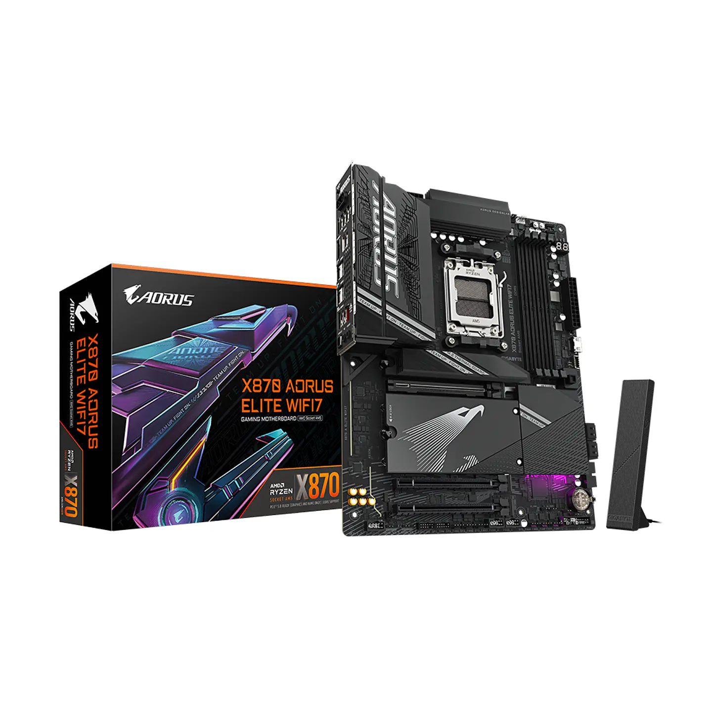 Placa Madre X870 Aorus ELITE WIFI 7, AM5, DDR5, M.2 5.0, ATX 1
