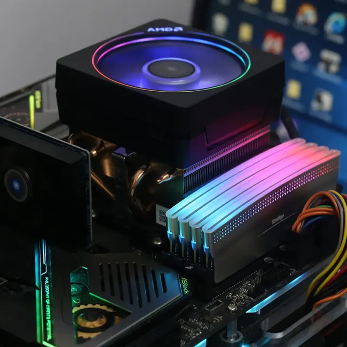 Kit Memoria Ram Kimtigo RGB 2X8GB (16GB) DDR4 DRAM, 3200mhz 4