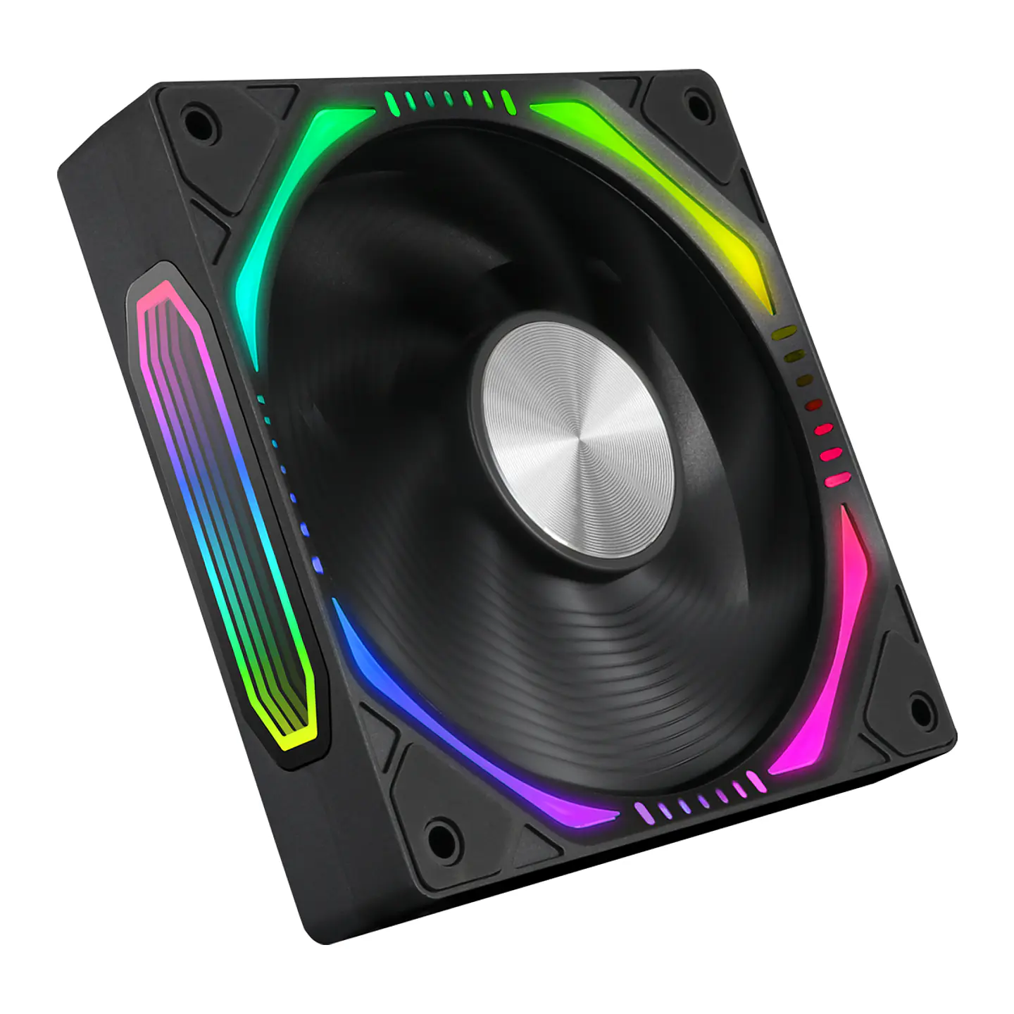 Kit 3 Ventiladores Kronos ARGB Magnéticos Pc, 120mm - Black 2