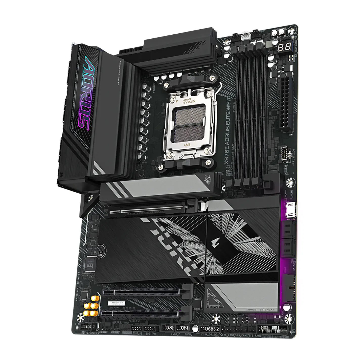Placa Madre X870E AORUS Elite Wi-Fi7, AM5, DDR5, WiFi 7, ATX 5