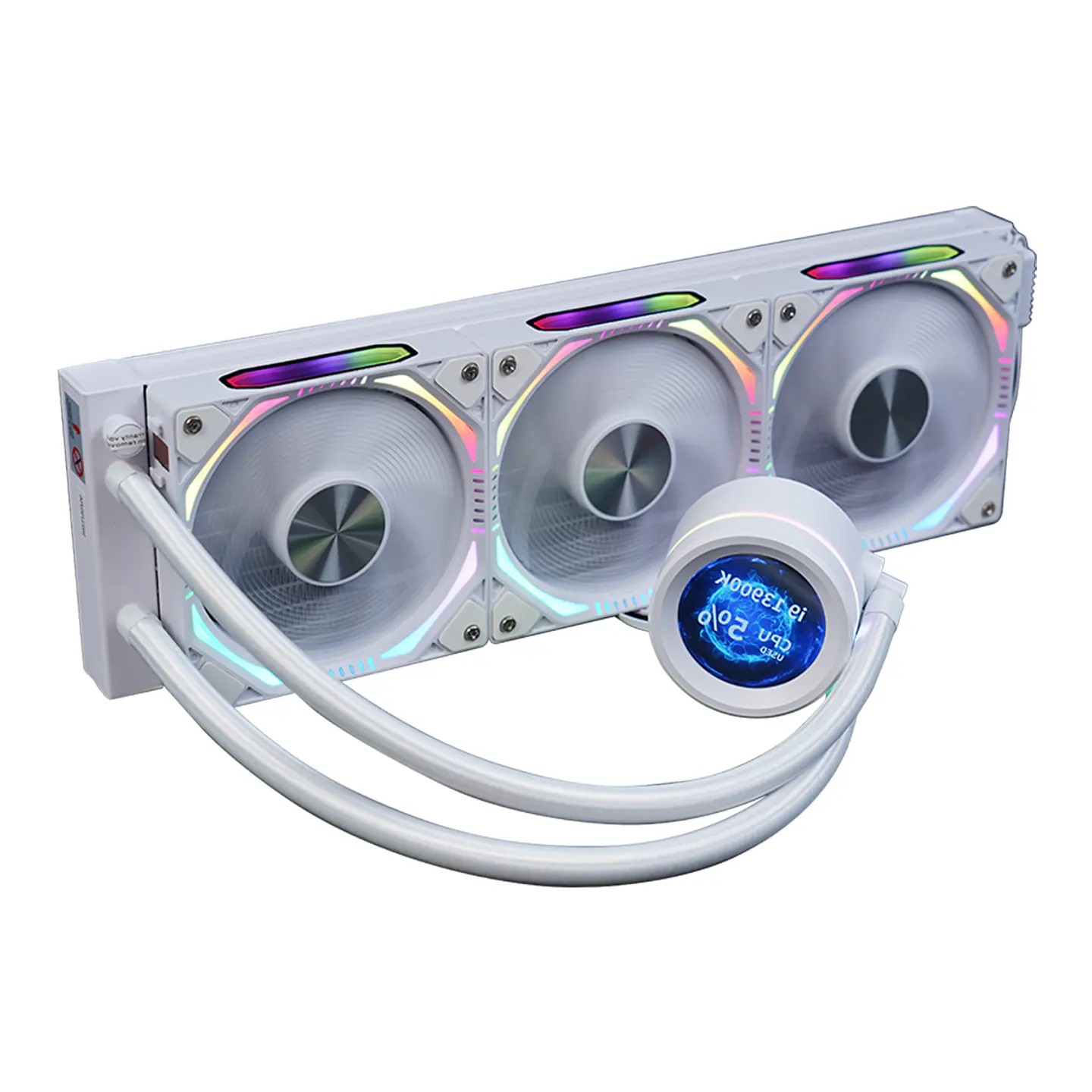Refrigeración Liquida Kronos ARGB 360mm Pantalla Lcd, Blanco 2