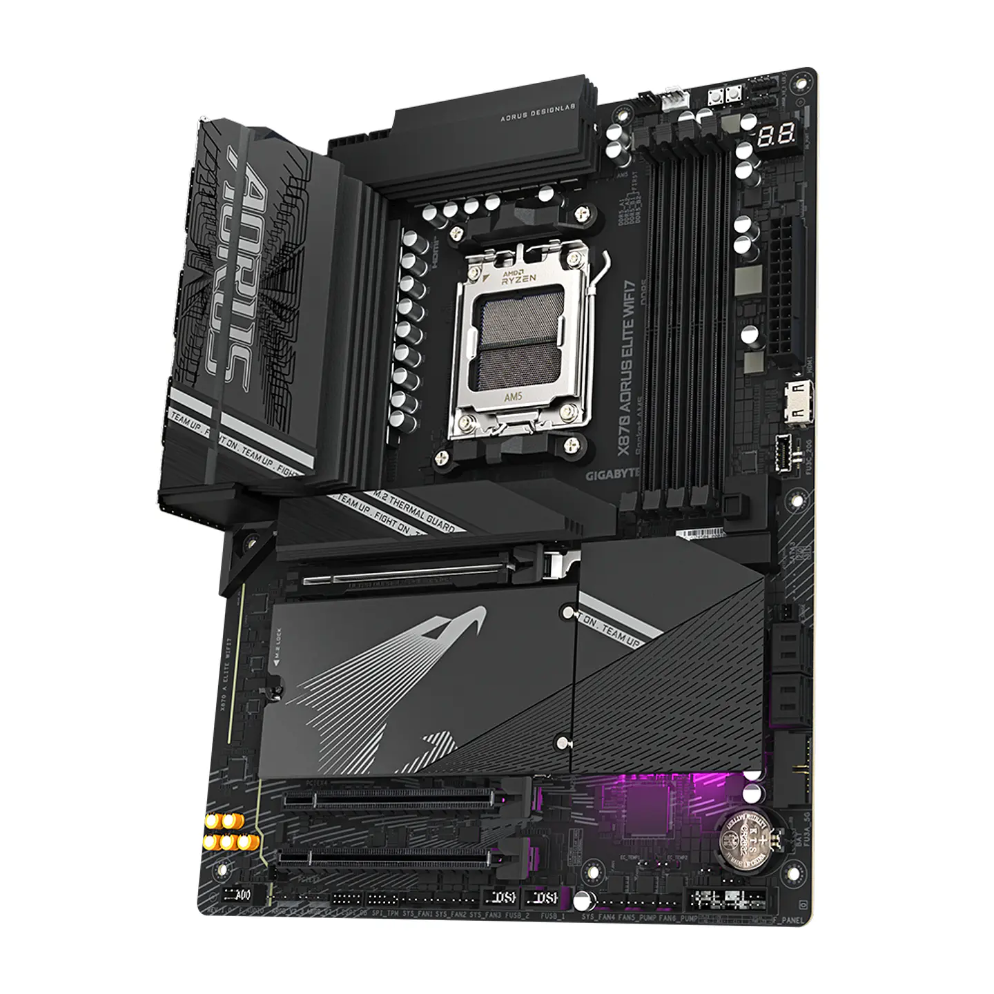 Placa Madre X870 Aorus ELITE WIFI 7, AM5, DDR5, M.2 5.0, ATX 4