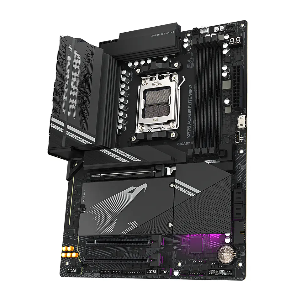 Placa Madre X870 Aorus ELITE WIFI 7, AM5, DDR5, M.2 5.0, ATX 4