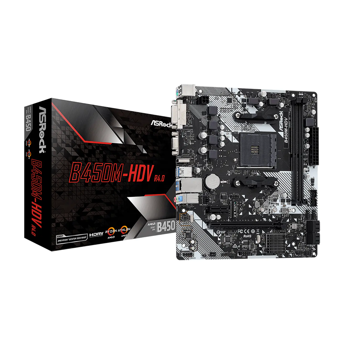 Placa Madre Asrock B450M-HDV R4.0, PCIe 3.0, m.2, Micro-ATX 1