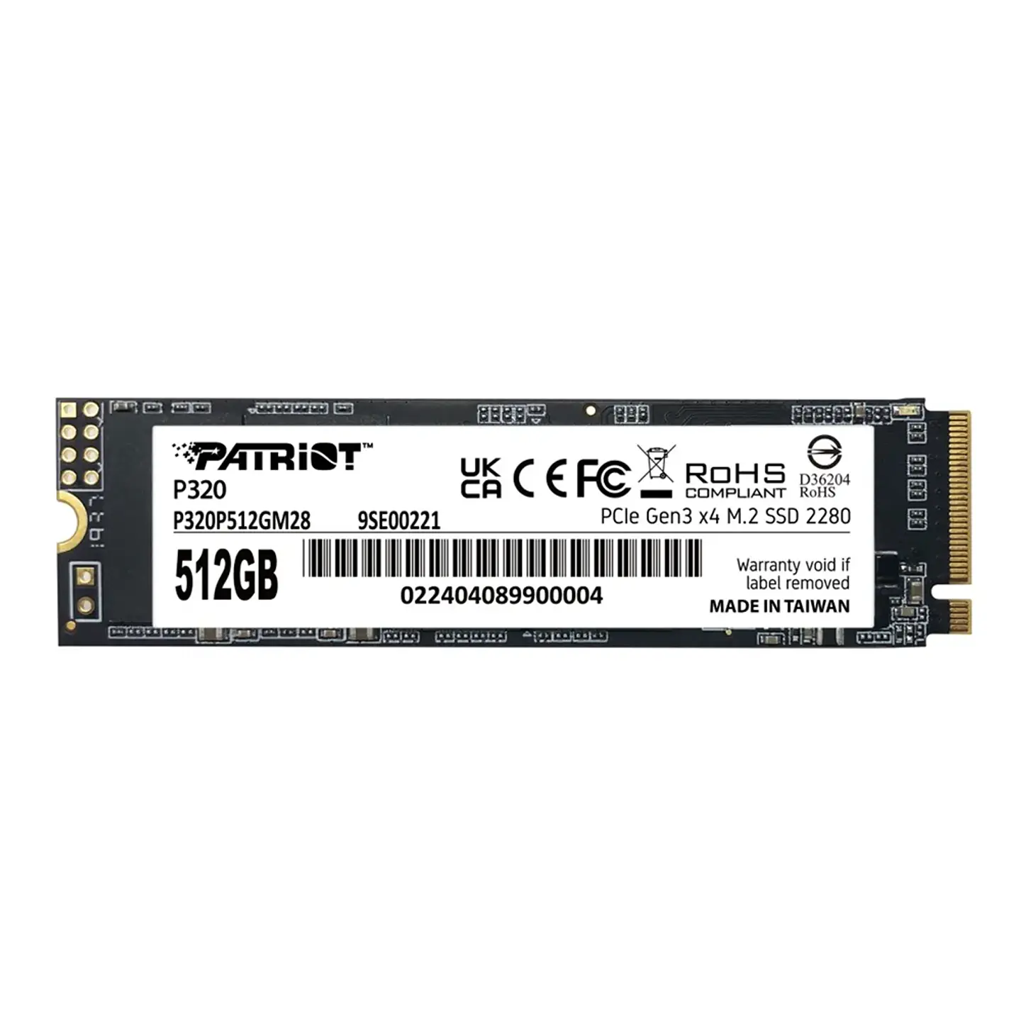 Unidad de Estado Sólido SSD Patriot P320 512GB M.2 PCIE Gen3 1