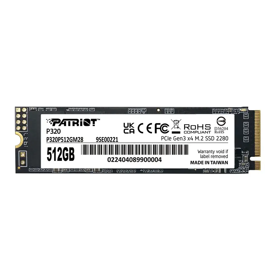 Unidad de Estado Sólido SSD Patriot P320 512GB M.2 PCIE Gen3 1
