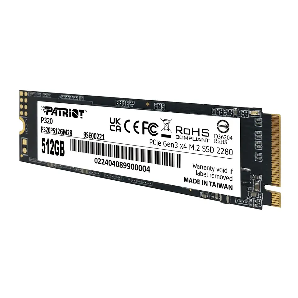 Unidad de Estado Sólido SSD Patriot P320 512GB M.2 PCIE Gen3 2