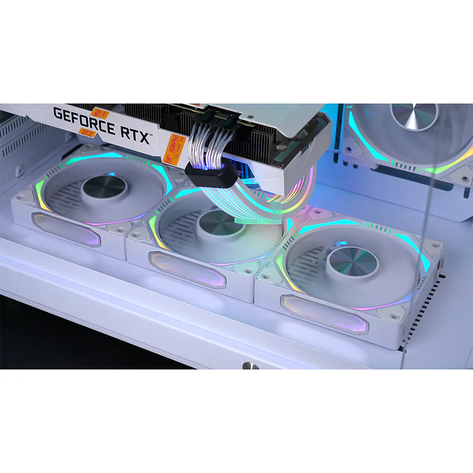 Kit 3 Ventiladores Kronos ARGB Magnéticos Pc, 120mm - White 6