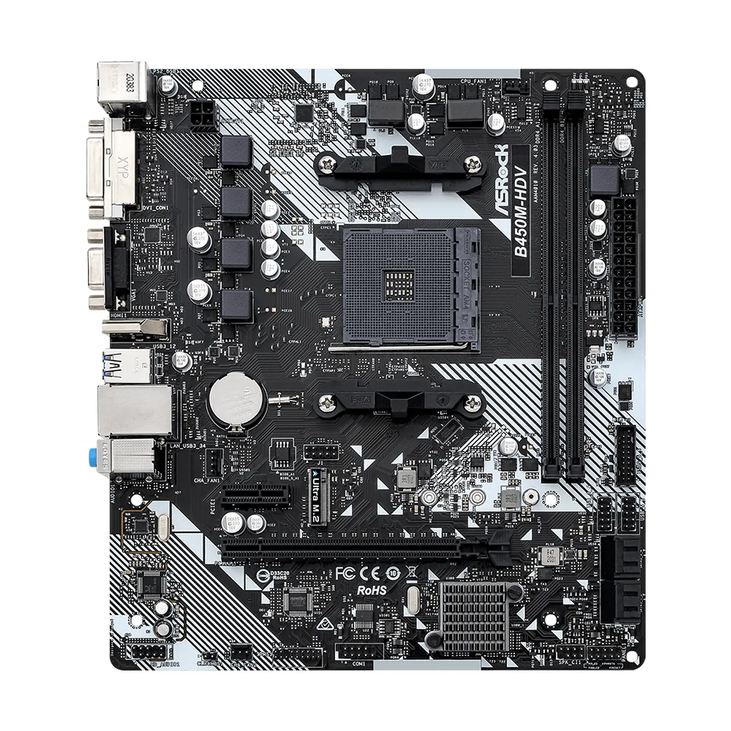 Placa Madre Asrock B450M-HDV R4.0, PCIe 3.0, m.2, Micro-ATX 2