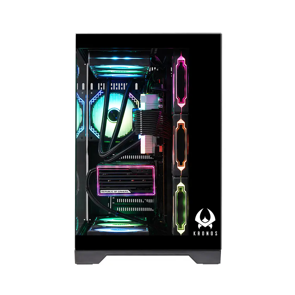 Gabinete Kronos Frost Black, ATX, Panel Vidrio, 7 Fan ARGB 4