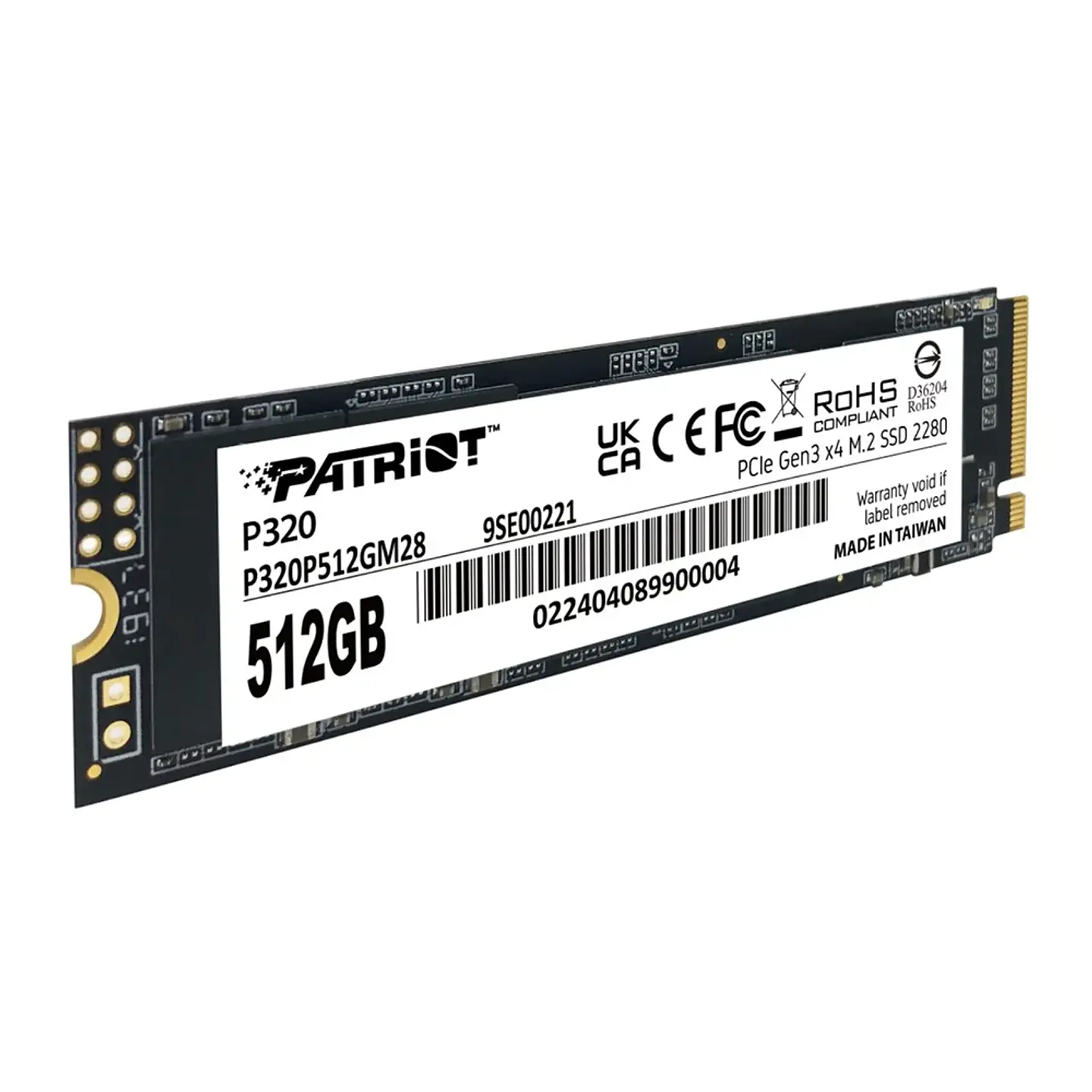 Unidad de Estado Sólido SSD Patriot P320 512GB M.2 PCIE Gen3 4