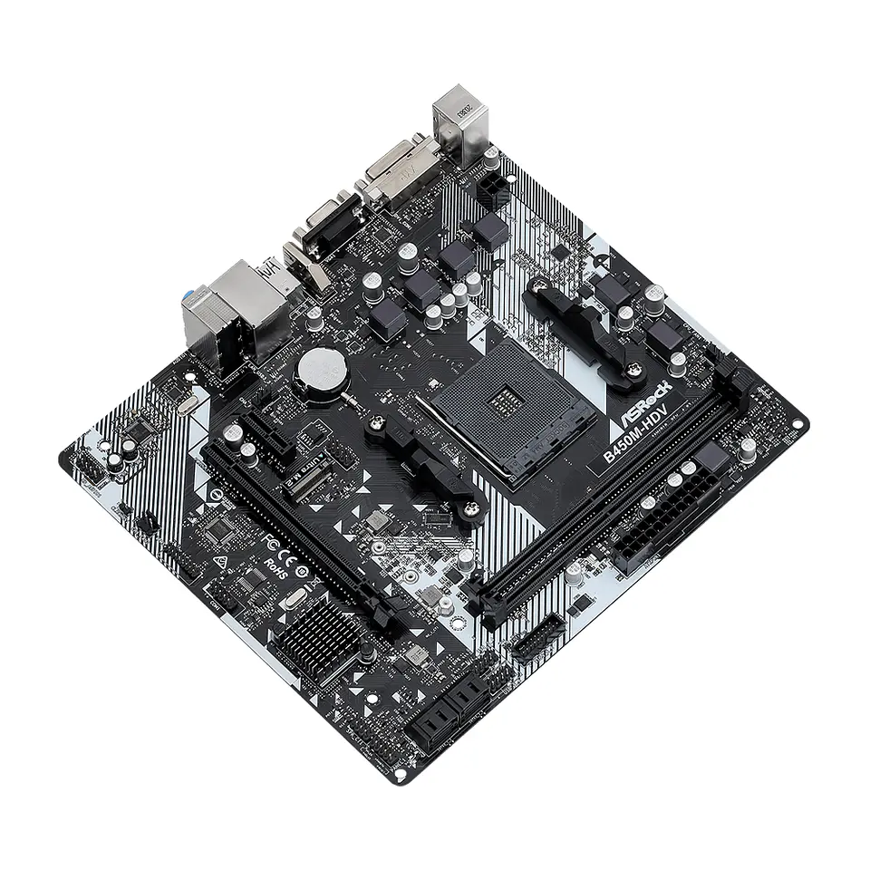 Placa Madre Asrock B450M-HDV R4.0, PCIe 3.0, m.2, Micro-ATX 3
