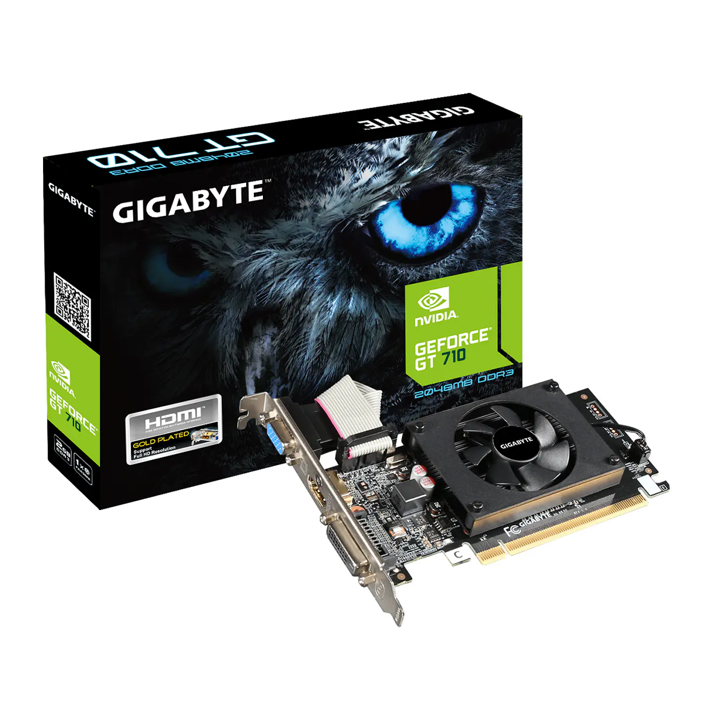 Tarjeta Video Gigabyte GT 710, 2GB DDR3 Pci 2.0, Low Profile 1