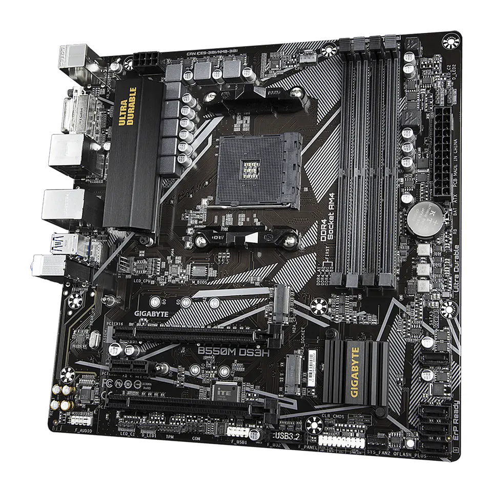 Placa Madre Gigabyte B550M DS3H, Socket AM4, PCIe 4.0, mATX 1