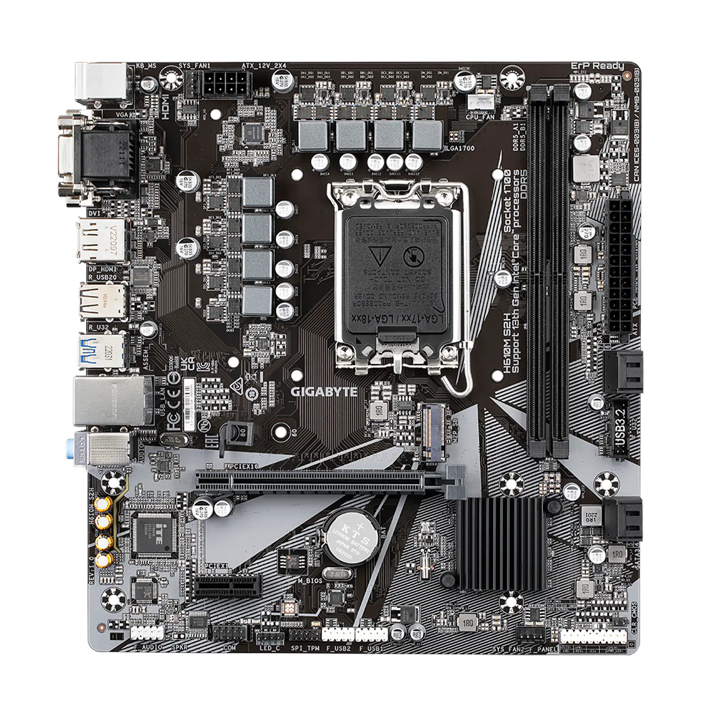 Placa Madre Gigabyte H610M S2H DDR5, LGA 1700, M.2, microATX 2