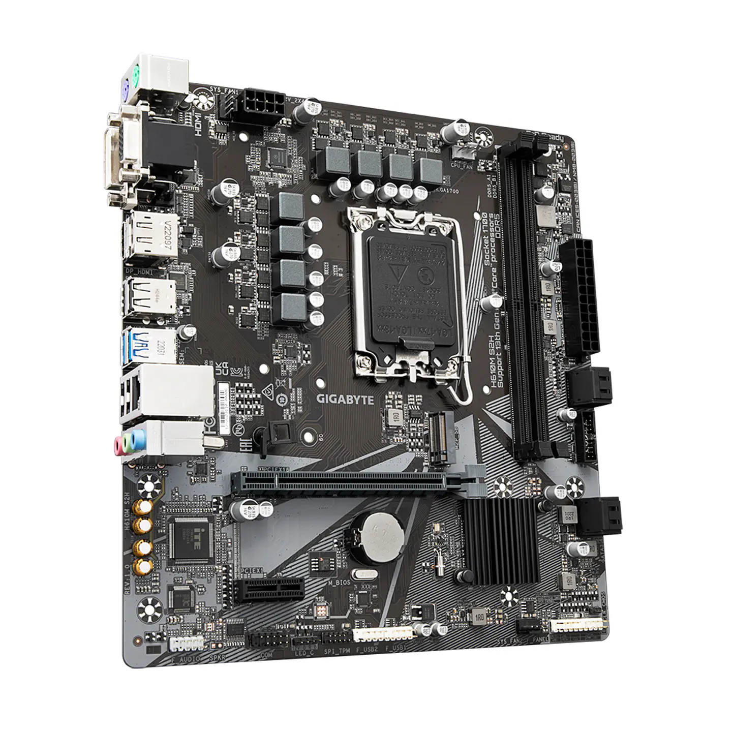Placa Madre Gigabyte H610M S2H DDR5, LGA 1700, M.2, microATX 3