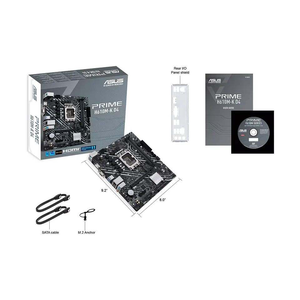 Placa Madre Asus Prime H610M-K D4 CSM, LGA1700, DDR4, MicroATX 5