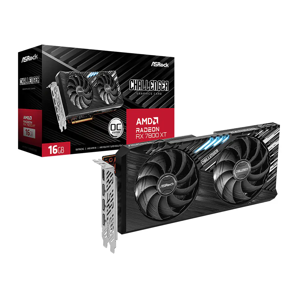 Tarjeta de Video ASRock Radeon RX 7800 XT Challenger 16GB OC 1
