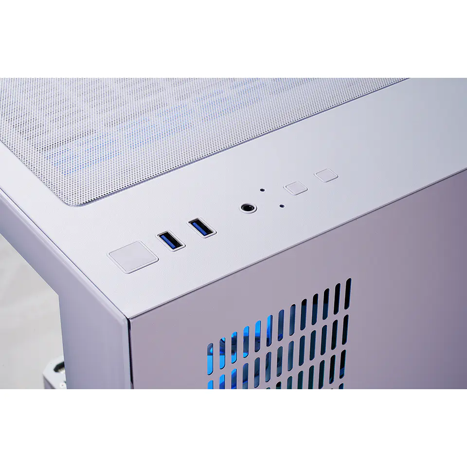 Gabinete Kronos Frost White, ATX, Panel Vidrio, 7 Fan ARGB 8
