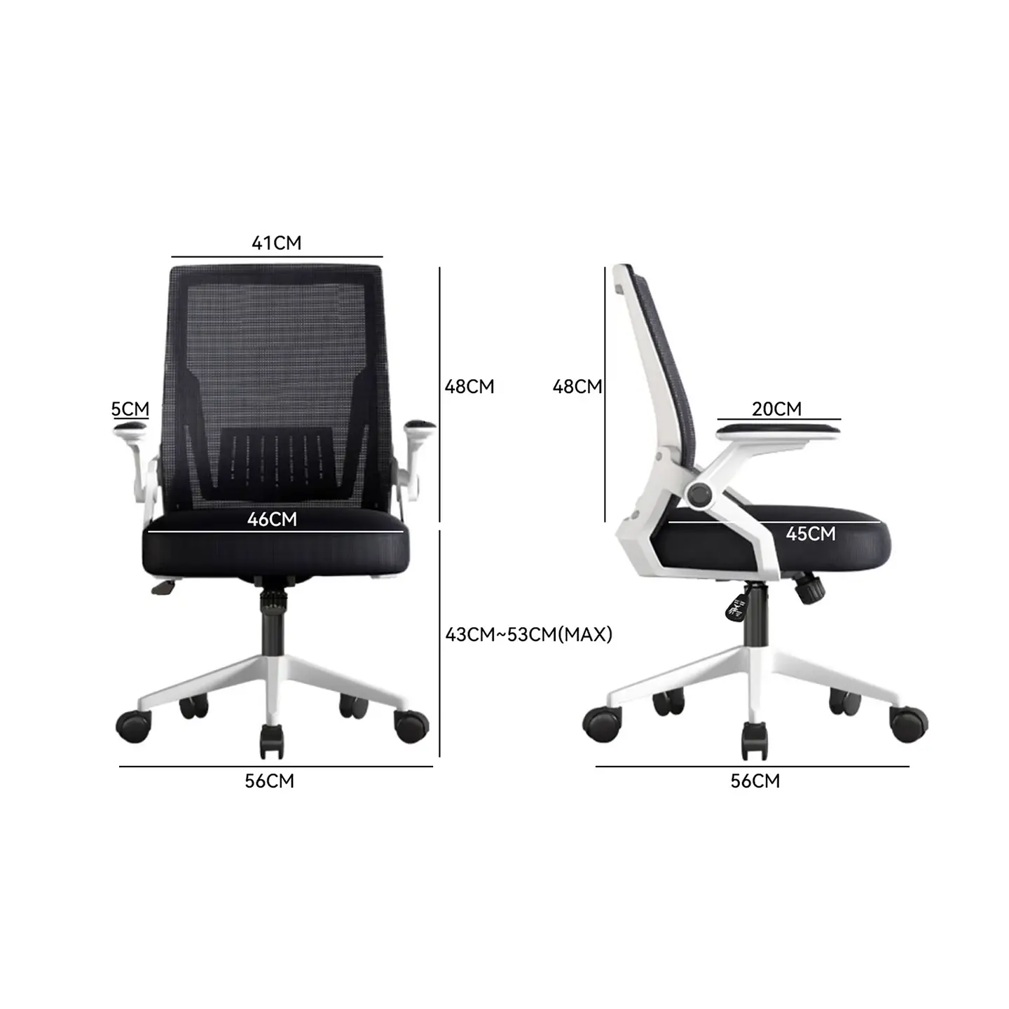 Silla Ejecutiva de Oficina Ergonómica, giratoria, Negra 7