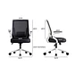 Silla Ejecutiva de Oficina Ergonómica, giratoria, Negra - Miniatura 7