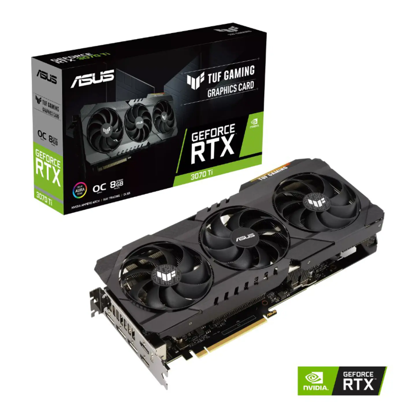 Tarjeta de vídeo ASUS TUF Gaming GeForce RTX 3070 Ti V2 OC Edition 8GB GDDR6X 1
