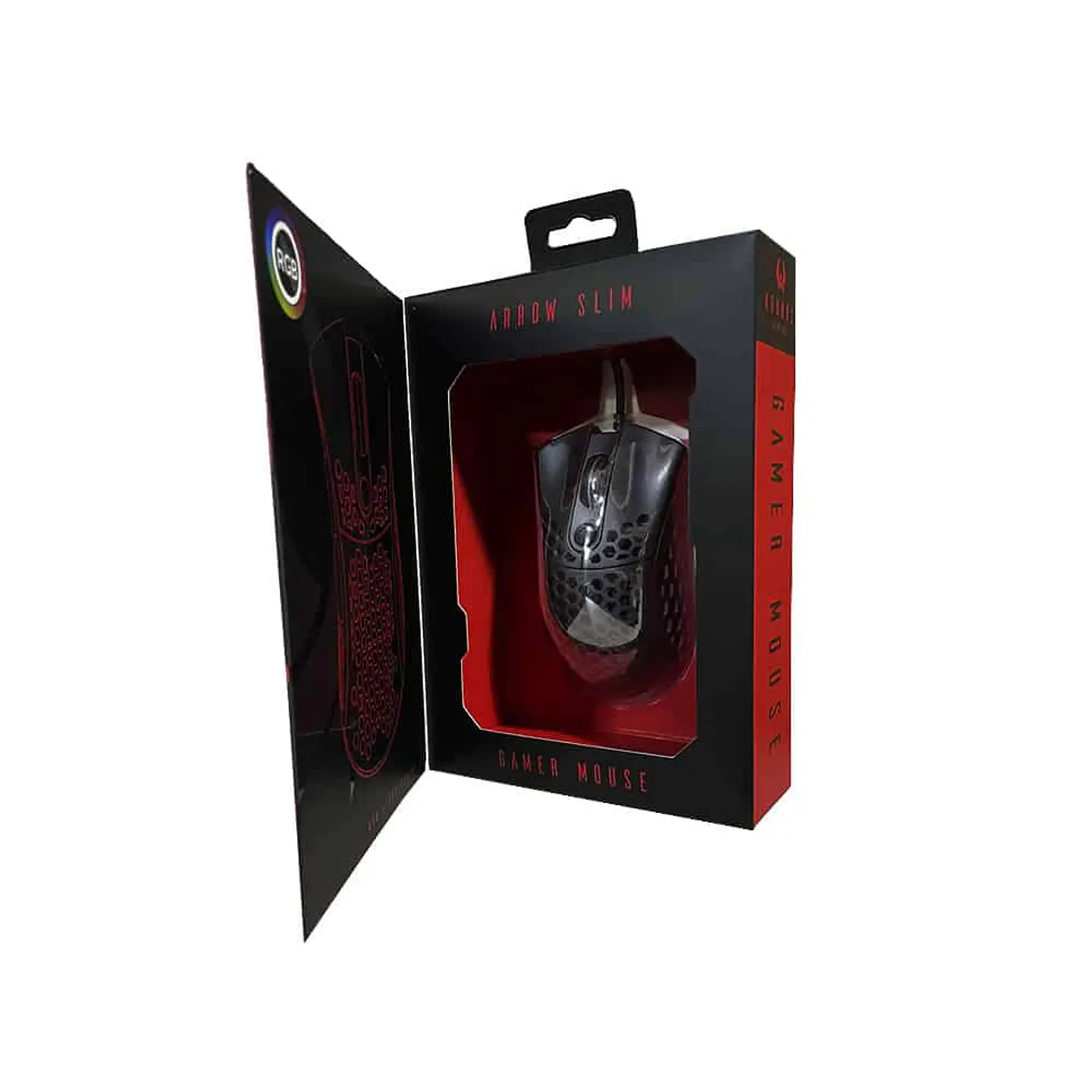 Mouse gamer profesional Kronos Arrow Slim, ultraligero,12.000 DPI, programable 8