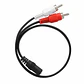 Cable de audio Plug Jack 3.5mm hembra a 2x RCA macho - Miniatura 4